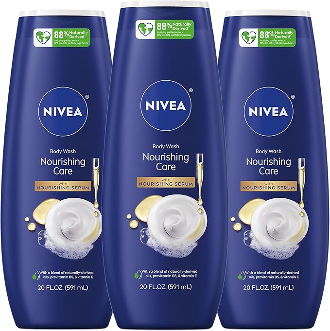 NIVEA Nourishing Care Body Wash with Serum, Pack of 3, 20 Fl Oz - Image 2